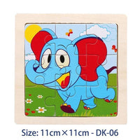 38 Style Cartoon Wooden Puzzle Children Animal/ Vehicle Toy For 2-6 Year Baby Early Educational Toys for Kids - BIG FRENCHIES