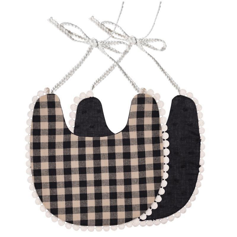Double-deck Infant Baby Girl Boy Bib Kid Toddler Dinner Feeding Tassel Cotton Linen Burp Cloths - BIG FRENCHIES