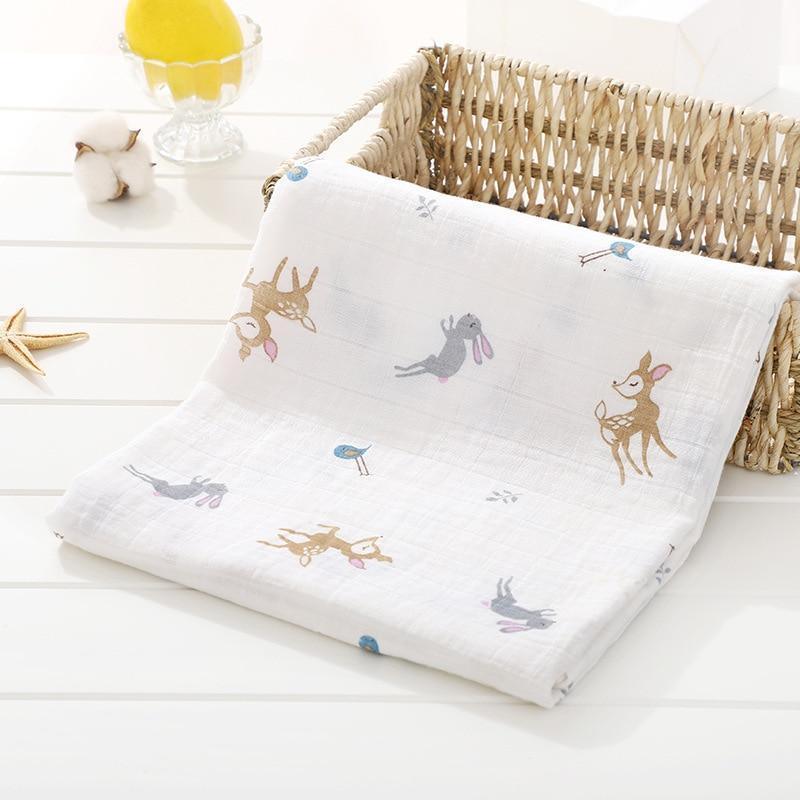 Muslin Cotton Diaper Baby Blankets Newborn Swaddle Blanket Infant Multi Purpose Bath Towel - BIG FRENCHIES