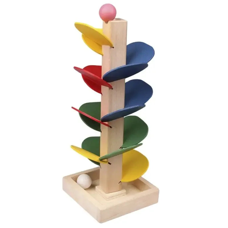 Mini Colorful Tree Marble Ball Run – Montessori Wooden Educational Toy - BIG FRENCHIES