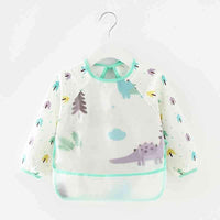Cute Cartoon Print Baby Waterproof Long Sleeve Apron Children Feeding Smock Bib Baby Accessories - BIG FRENCHIES