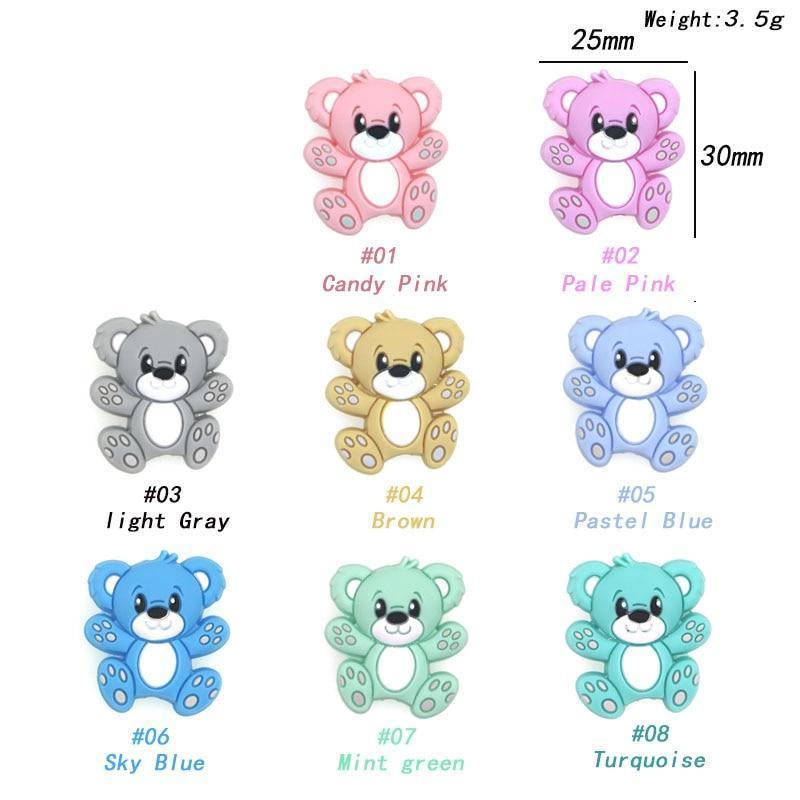 Mini Bear Silicone Beads Baby Dummy Cartoon Pacifier Toy Accessories For Kids And Babies - BIG FRENCHIES
