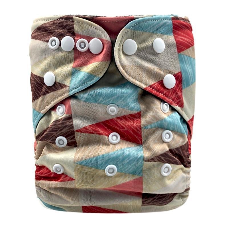Modern Printed Bamboo Charcoal Inner Pocket Diaper For Baby Reusable Cloth Diaper Nappies With Double Leg Gusset In Modern Printed Design For Baby and Kids - BIG FRENCHIES