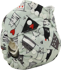 Baby Pocket Cloth Diaper Nappy Reusable Adjustable Washable No Inserts Nappie For Baby In Modern Printed Style - BIG FRENCHIES