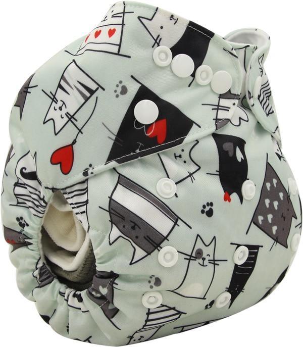 Baby Pocket Cloth Diaper Nappy Reusable Adjustable Washable No Inserts Nappie For Baby In Modern Printed Style - BIG FRENCHIES