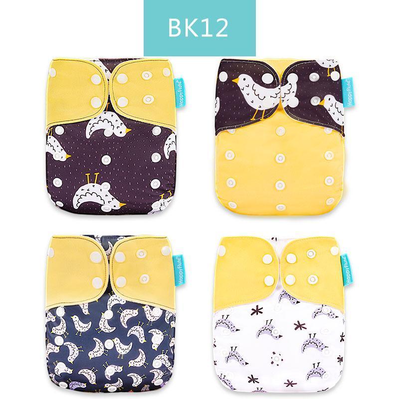 4PCS/SET Washable Eco-friendly Diaper Ecological Adjustable Nappy Reusable Cloth Diapers Set For Baby and Kids - BIG FRENCHIES