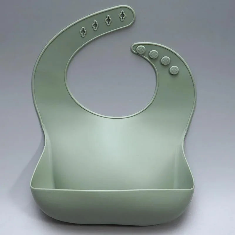 Newborns Solid Silicone Baby Feeding Bibs Burp Cloths Fashionable Breastplate Baby Stuff For Kids - BIG FRENCHIES