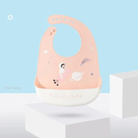 Cute Cartoon Print Baby Bibs Waterproof Soft Silicone Baby Feeding Stuff Dinosaur Pattern Bib For Kids - BIG FRENCHIES