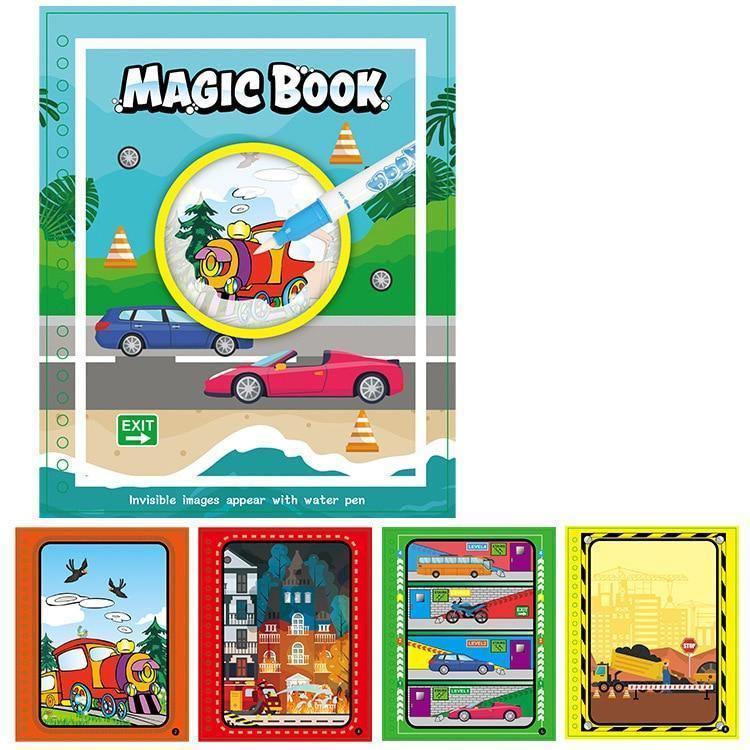 1pcs Magical Book Water Drawing Coloring Cartoons Books Doodle Pen Painting Drawing Board For Kids Toys Birthday Gift - BIG FRENCHIES