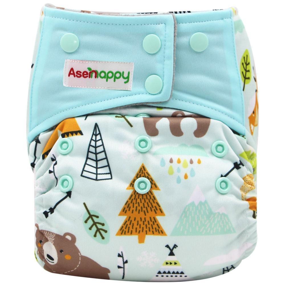 Colorful Modern Baby Cloth Diaper Bamboo Charcoal Nappy All-in-one Diapers sewn 3 Layers Micro fleece Insert Inside Reusable Diaper For Baby and Kids For Unlimited Use - BIG FRENCHIES