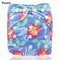 Modern Printed Bamboo Charcoal Inner Pocket Diaper For Baby Reusable Cloth Diaper Nappies With Double Leg Gusset In Modern Printed Design For Baby and Kids - BIG FRENCHIES