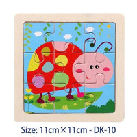 38 Style Cartoon Wooden Puzzle Children Animal/ Vehicle Toy For 2-6 Year Baby Early Educational Toys for Kids - BIG FRENCHIES