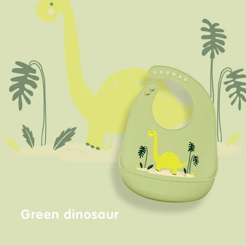 Colorful Baby Stuff Waterproof Silicone Bib Feeding Baby Cartoon Aprons Adjustable Bibs Burp Cloths - BIG FRENCHIES
