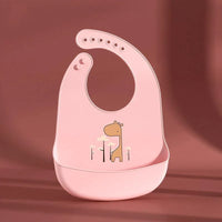 Cute Cartoon Print Baby Bibs Waterproof Soft Silicone Baby Feeding Stuff Dinosaur Pattern Bib For Kids - BIG FRENCHIES