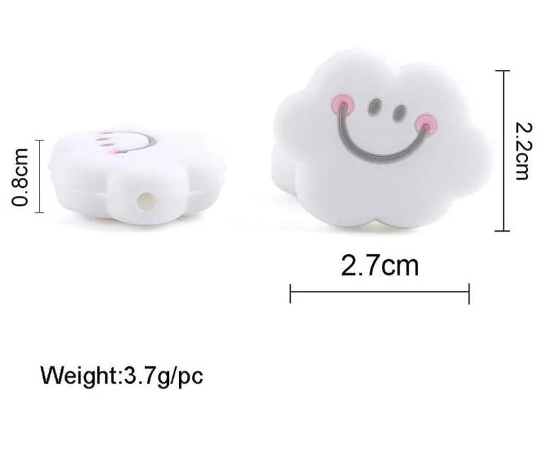 5PCS/SET Silicone Animal Beads BPA Free Baby Teething Beads Toy For Pacifier Clips New Born Silicone Rodent Tiny Rod Baby Teether For Baby Kids - BIG FRENCHIES