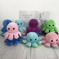 Reversible Flip Octopus Plush Stuffed Toy Soft Animal Home Accessories Cute Animal Doll Children Gifts Baby Plush Toy For Kids - BIG FRENCHIES