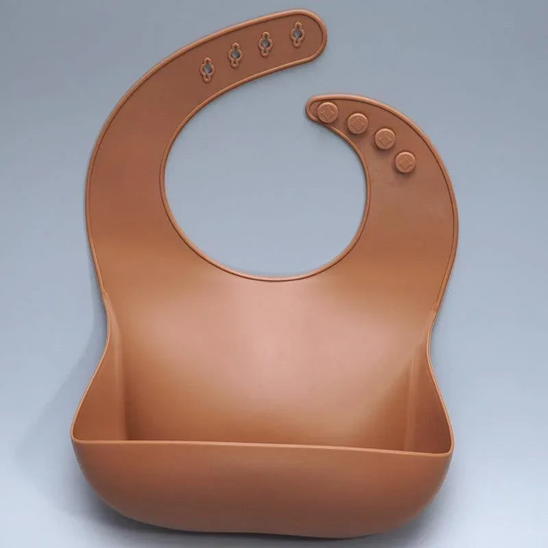 Newborns Solid Silicone Baby Feeding Bibs Burp Cloths Fashionable Breastplate Baby Stuff For Kids - BIG FRENCHIES