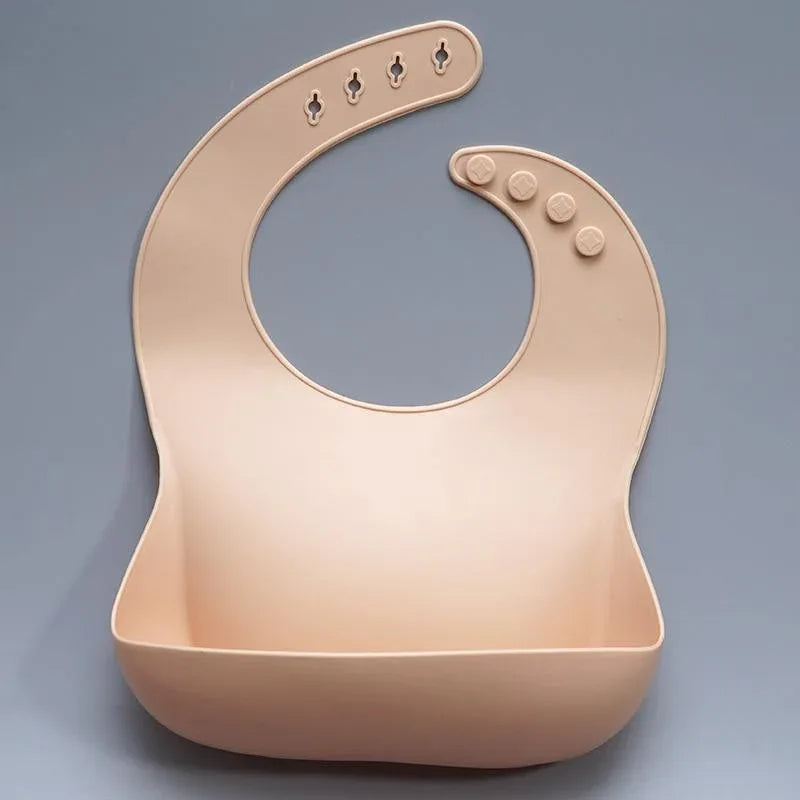 Newborns Solid Silicone Baby Feeding Bibs Burp Cloths Fashionable Breastplate Baby Stuff For Kids - BIG FRENCHIES
