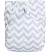 Baby One Size Fits All Reusable Baby Cloth Diaper with Microfiber Insert Diaper For Baby Boys and Baby Girls In Modern New Printed Design - BIG FRENCHIES