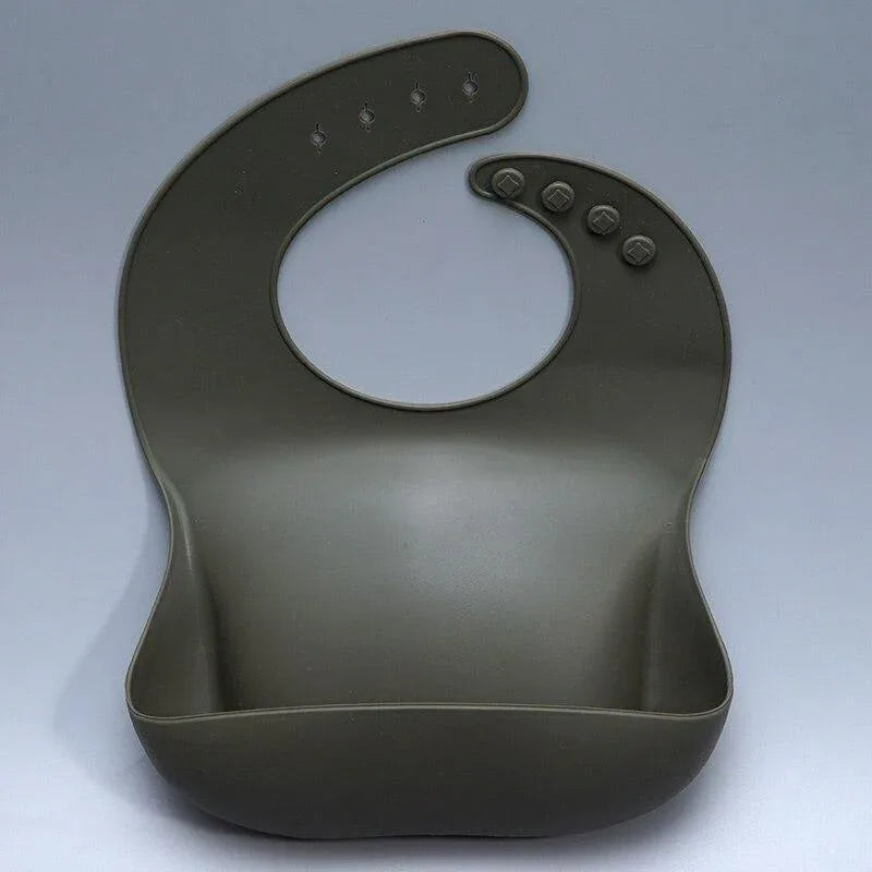 Newborns Solid Silicone Baby Feeding Bibs Burp Cloths Fashionable Breastplate Baby Stuff For Kids - BIG FRENCHIES