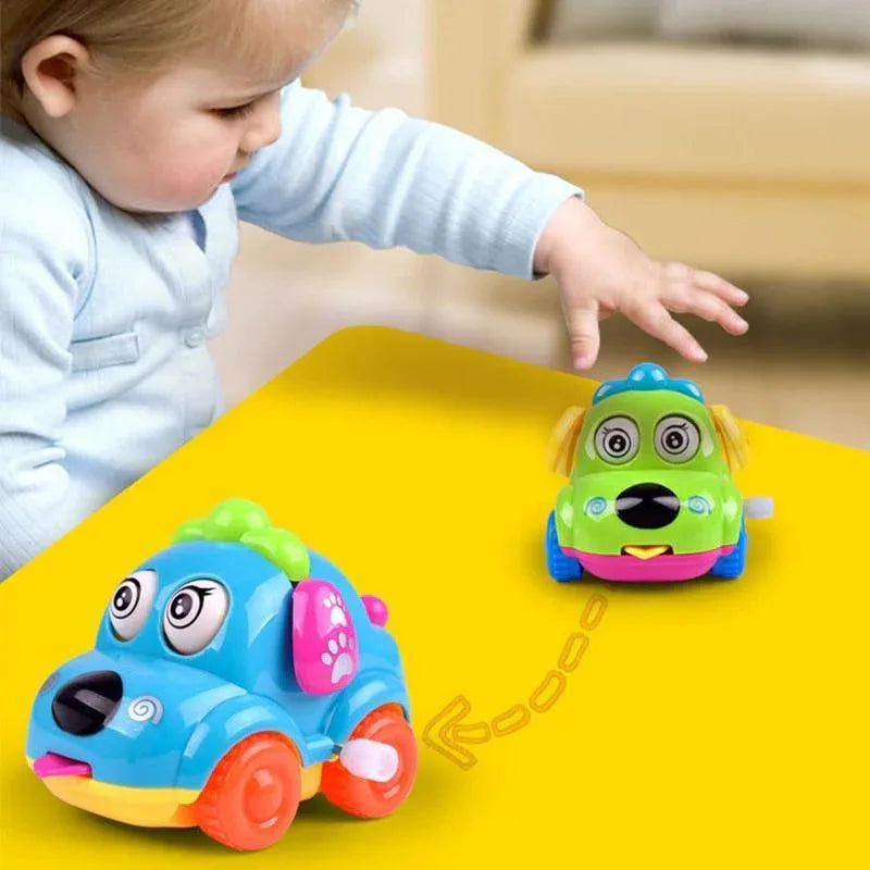 Baby Toys Cartoon Animal Dog Wind Up Toys Running Car Clockwork Educational Toys Infant Baby Mobile Rattle Toy For Kids - BIG FRENCHIES