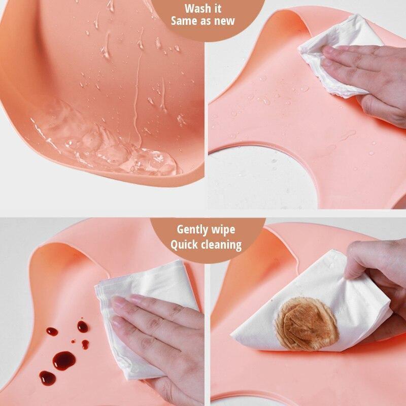 Newborns Solid Silicone Baby Feeding Bibs Burp Cloths Fashionable Breastplate Baby Stuff For Kids - BIG FRENCHIES