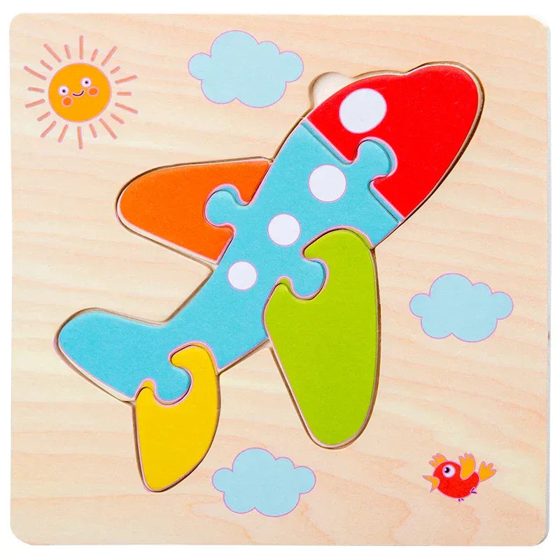 Baby Wooden 3D Tangram Puzzle – Educational Cartoon Animal Toy - BIG FRENCHIES