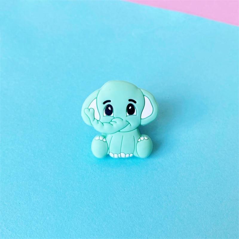 2pc Silicone Elephant Teether Baby Silicone Chew Charms Baby Teething Gift Toddler Toys Unique Design - BIG FRENCHIES