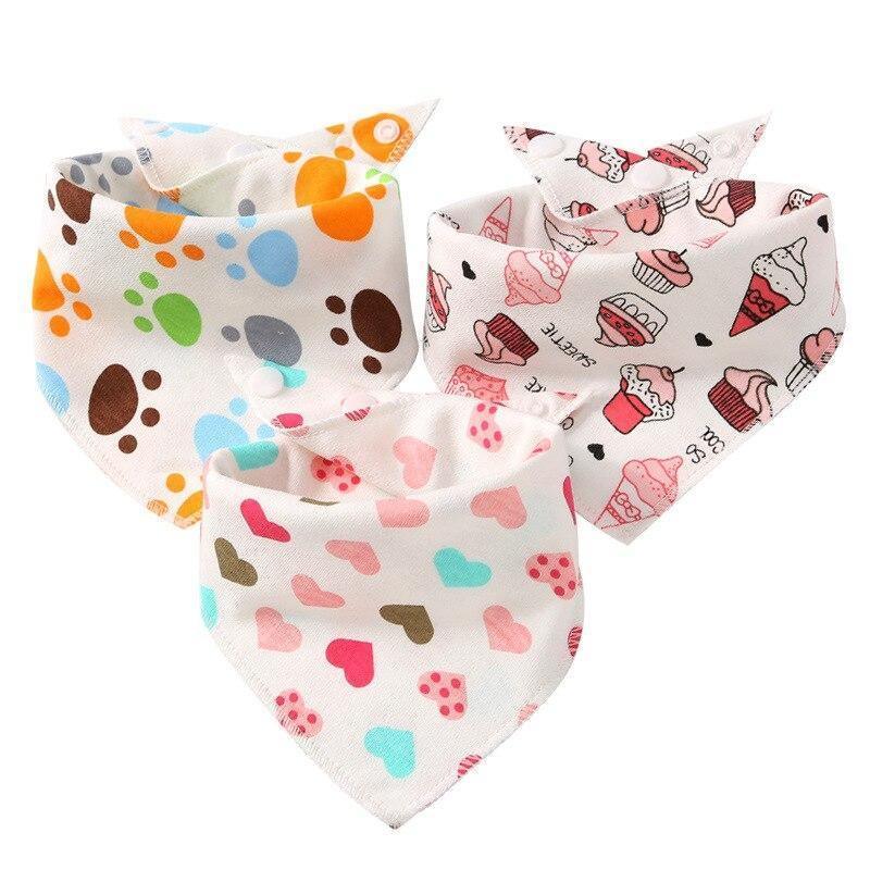Baby Bibs Waterproof Triangle Cotton Cartoon Child Bibs Dribble Bibs Newborn Slabber Absorbent Cloth For Kids - BIG FRENCHIES