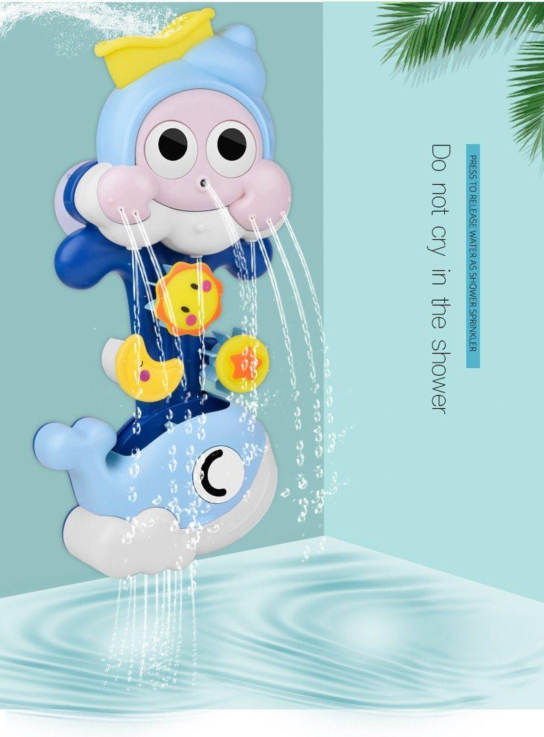 Baby Toys Water Spray Snail Whale Bath Toy for Toddlers Newborns Games Squirting Sprinkler Bathroom Toys For Kids - BIG FRENCHIES