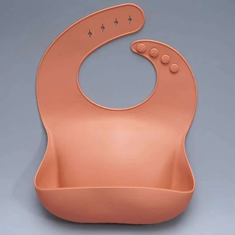 Newborns Solid Silicone Baby Feeding Bibs Burp Cloths Fashionable Breastplate Baby Stuff For Kids - BIG FRENCHIES