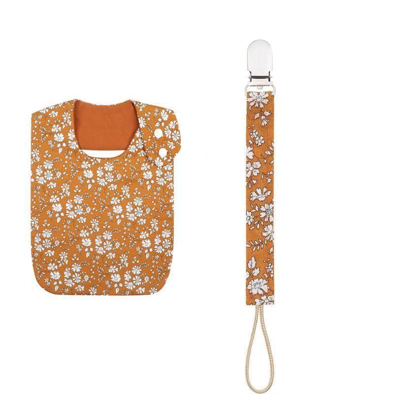Floral Vintage Newborn Double Side Bibs Boys Girls Waterproof Linen Cotton Saliva Towel - BIG FRENCHIES
