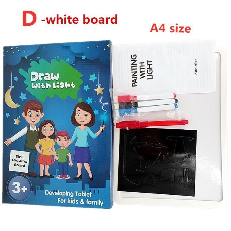 Educational Toy Drawing Board Tablet Graffiti 1pc A4 A3 Led Luminous Magic Raw With Light-fun - BIG FRENCHIES