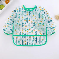 Cute Cartoon Print Baby Waterproof Long Sleeve Apron Children Feeding Smock Bib Baby Accessories - BIG FRENCHIES