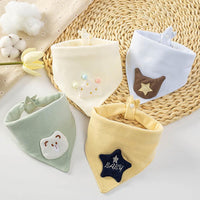 Baby Bibs Triangle Double Cotton Bibs Cartoon Saliva Towel Baby Boys Girls Feeding Apron Cotton Bib for Kids - BIG FRENCHIES