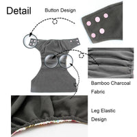 Baby Cloth Diaper Reusable Adjustable Pocket Nappy Cover Fit All Diaper Reusable Nappies Cotton In Modern Trend Printed Design For Unlimited Uses - BIG FRENCHIES