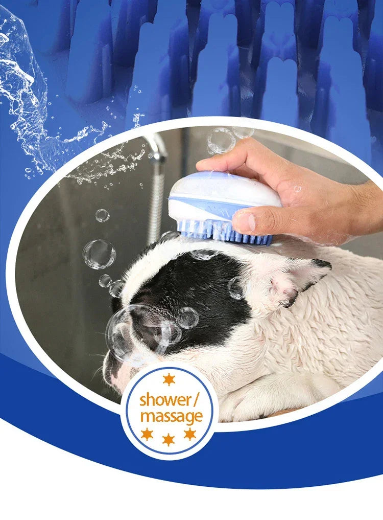 2-in-1 Pet Bath Brush – Soft Silicone Dog Cat Grooming & Massage Comb - BIG FRENCHIES