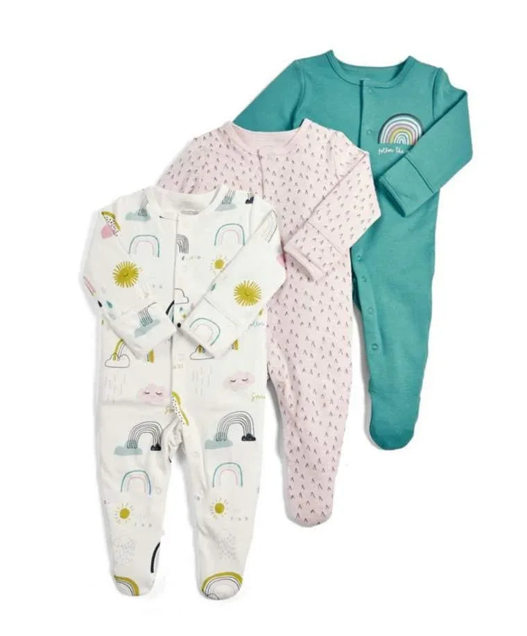 3Pcs Baby unisex Rompers Long Sleeve Sleep suit Cartoon Jumpsuit Baby Pajamas Stes For Kids Between 0-12Months - BIG FRENCHIES