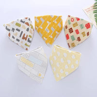 Fashion Modern 5PCS/SET Baby Triangle Double Cotton Bandana Feeding Bibs For Baby Boys/ Girls Baby Kids - BIG FRENCHIES