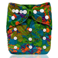 Modern Printed Bamboo Charcoal Inner Pocket Diaper For Baby Reusable Cloth Diaper Nappies With Double Leg Gusset In Modern Printed Design For Baby and Kids - BIG FRENCHIES