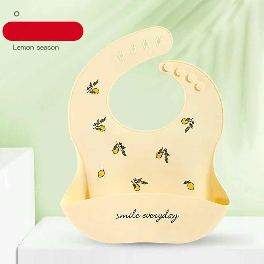 Silicon Breastplate Baby Bib Waterproof Solid Infant Bandana Bibs Newborn Feeding Burp Cloth Bib For Kids - BIG FRENCHIES