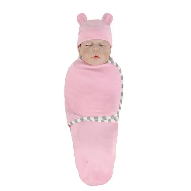 Muslin Swaddle Newborn Organic Cotton Blanket Extract Envelope Baby Sleeping Things Bedding for Boys Girls with a Hat Blanket Bag - BIG FRENCHIES