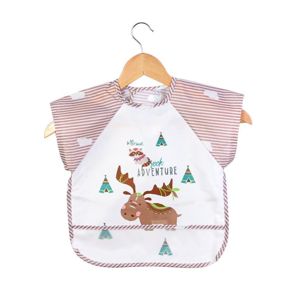Baby Bibs Cotton Cartoon Children Accessories Short Sleeve Eco Friendly Waterproof Washable Clothing Bib for Kids - BIG FRENCHIES
