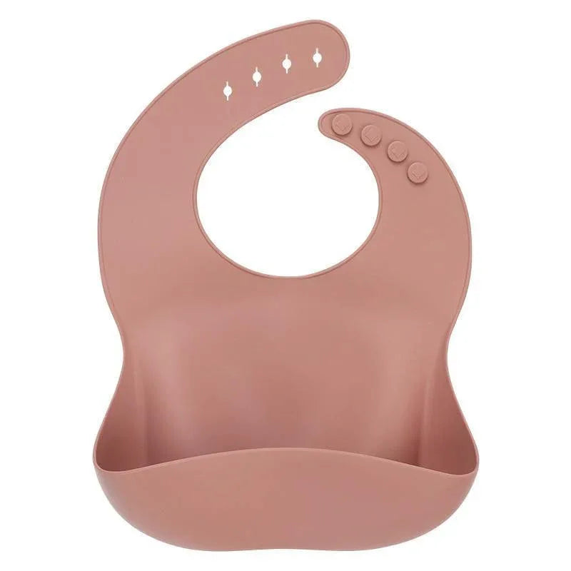 Solid Silicone Bibs Baby Feeding Saliva Towel Waterproof Soft Cloths Bandana Lightweight Infant Bibs - BIG FRENCHIES