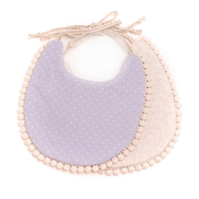Double-deck Infant Baby Girl Boy Bib Kid Toddler Dinner Feeding Tassel Cotton Linen Burp Cloths - BIG FRENCHIES