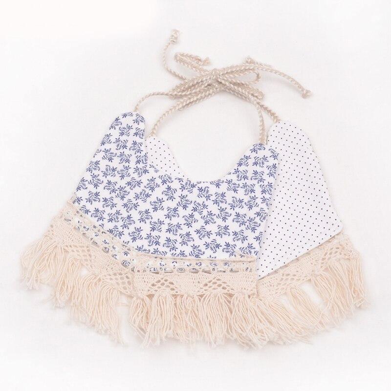 Double-deck Infant Baby Girl Boy Bib Kid Toddler Dinner Feeding Tassel Cotton Linen Burp Cloths - BIG FRENCHIES