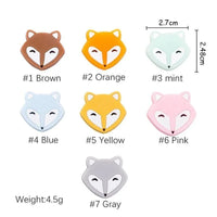 5PCS/SET Silicone Animal Beads BPA Free Baby Teething Beads Toy For Pacifier Clips New Born Silicone Rodent Tiny Rod Baby Teether For Baby Kids - BIG FRENCHIES