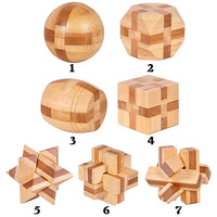 MEACAOFG Kongming Luban Lock Kids Wooden Chinese Traditional Puzzle Toy Children Brain Teaser Games 3D Intellectual Creative Unlock Toy