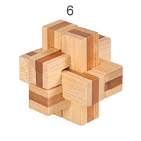 12 Style Brain Teaser 3D Wooden Interlocking Puzzles Game Toy Bamboo Small Size For Adults Kids - BIG FRENCHIES
