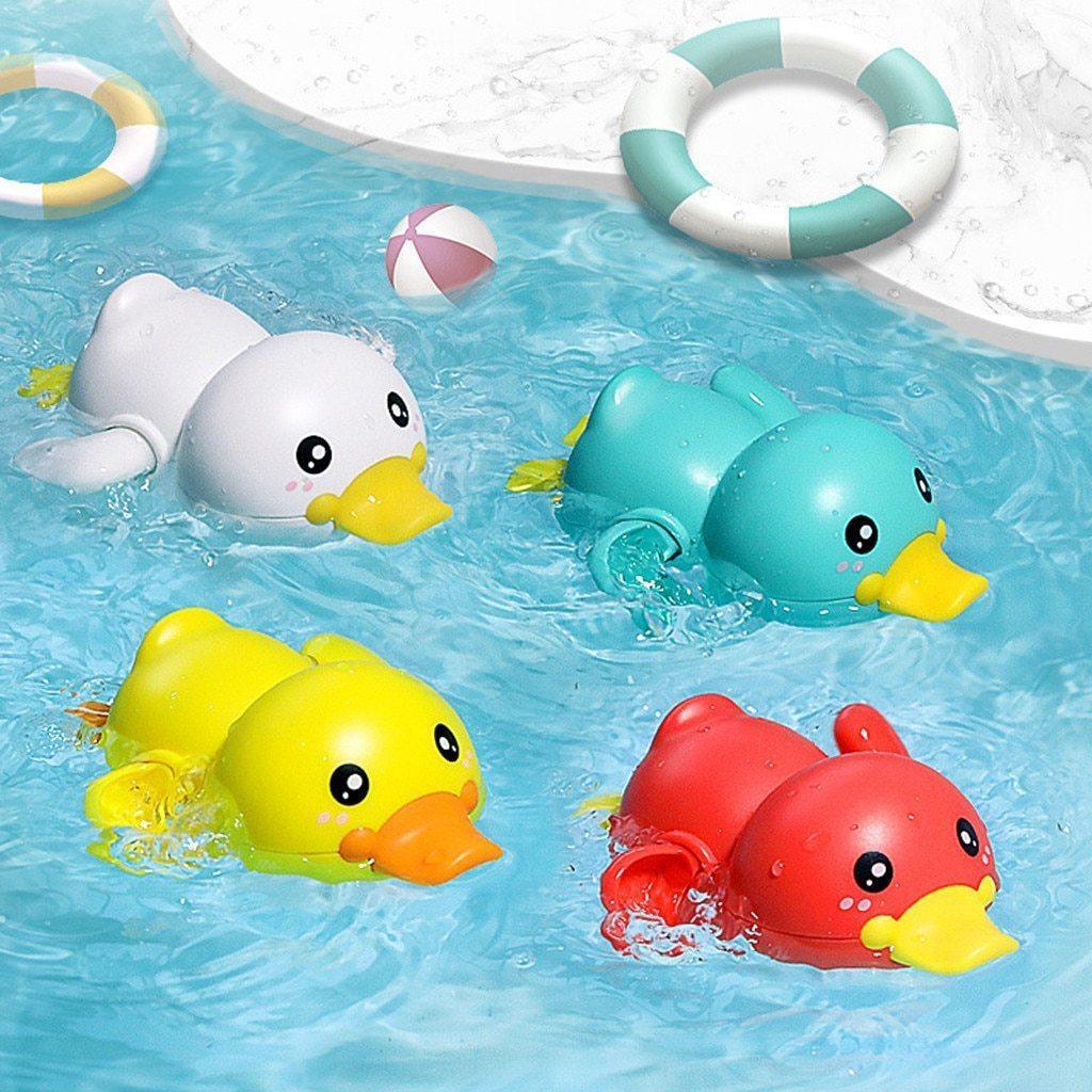 Bathroom Bath Shower Baby Clockwork Swimming Play Water Cute Little Yellow Duck Bathing Bathtub Toys For Kids - BIG FRENCHIES
